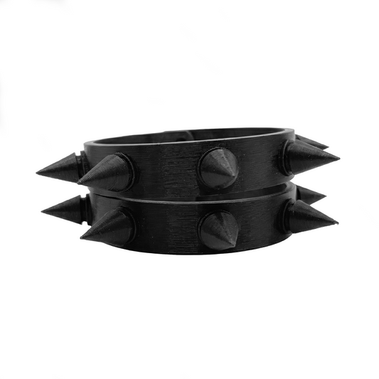.:. 8. BLACK OVERLAY SPIKED BRACELET .:.