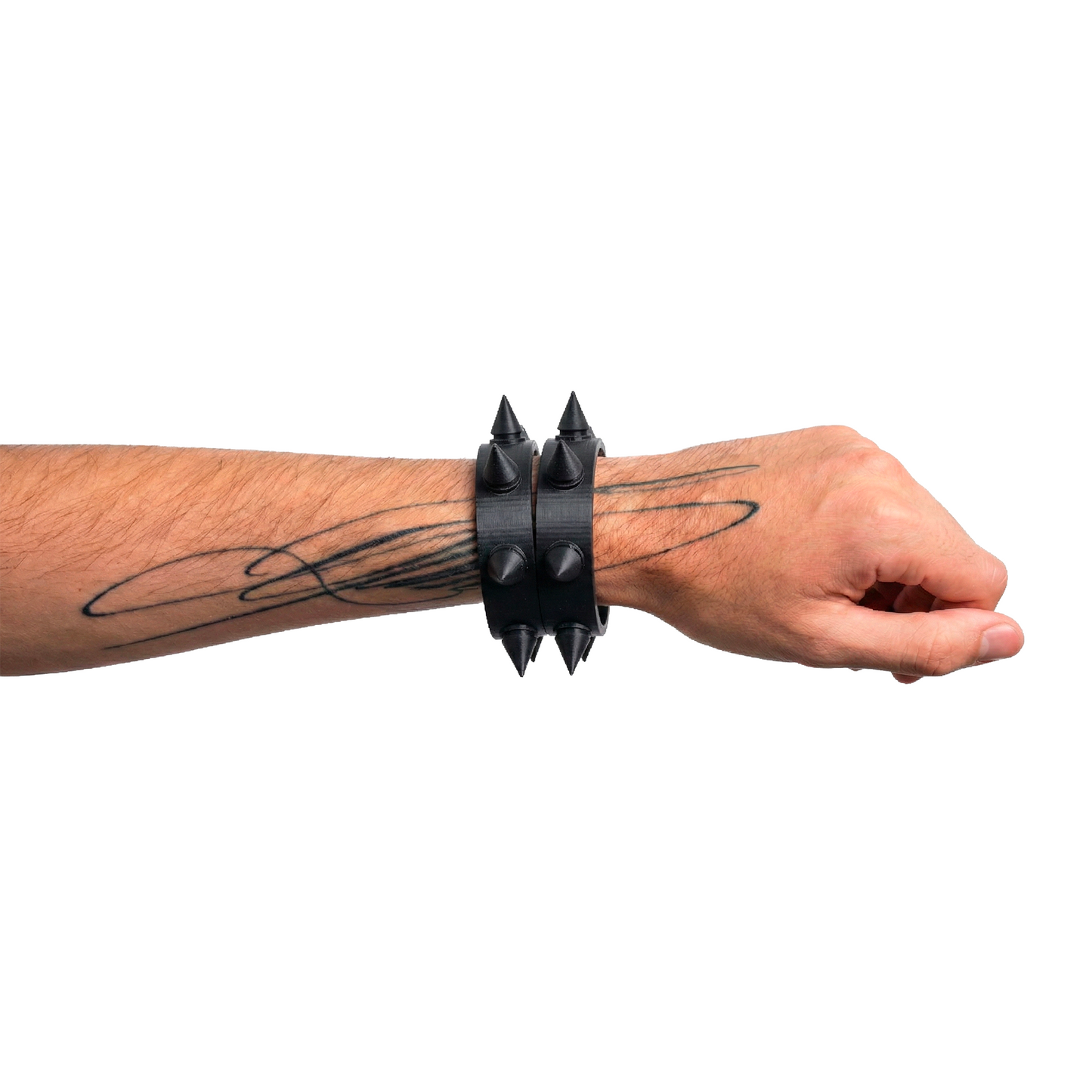 .:. 8. BLACK OVERLAY SPIKED BRACELET .:.