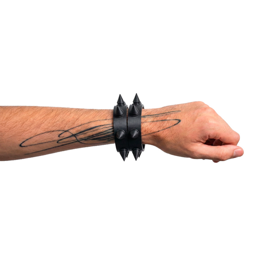 .:. 8. BLACK OVERLAY SPIKED BRACELET .:.