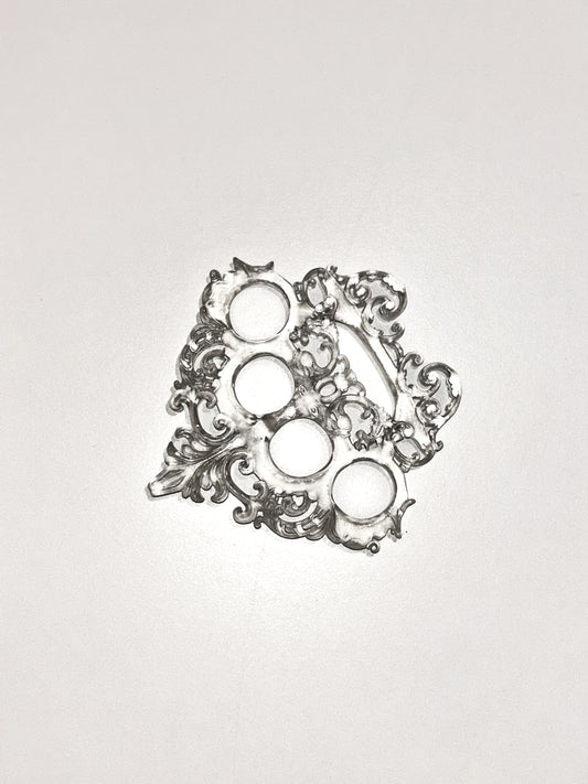 .:. (03) TRANSPARENT VARNISHED RESIN LOREM ORNAMENTAL KNUCKLE .:.