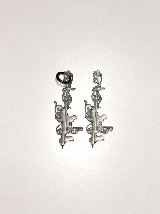 .:. (05) TRANSPARENT GUN RESIN EARRINGS .:.